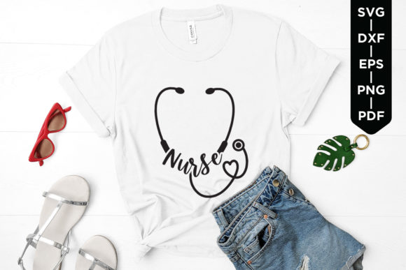 Nurse Stethoscope SVG for Crafts and Graphics