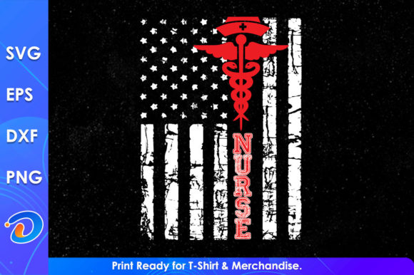 Patriotic American Usa Flag Nurse Svg - Graphics and Crafts