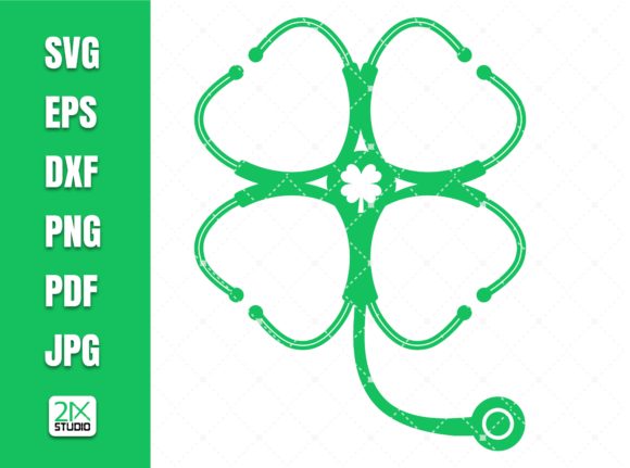 St. Patrick Stethoscope Nurse Life Graphics & Crafts