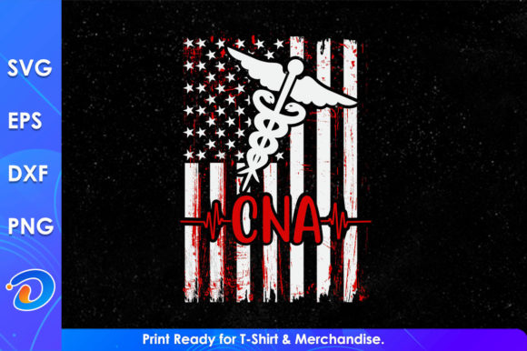 USA Flag Cna Nurse Svg Cricut Files
